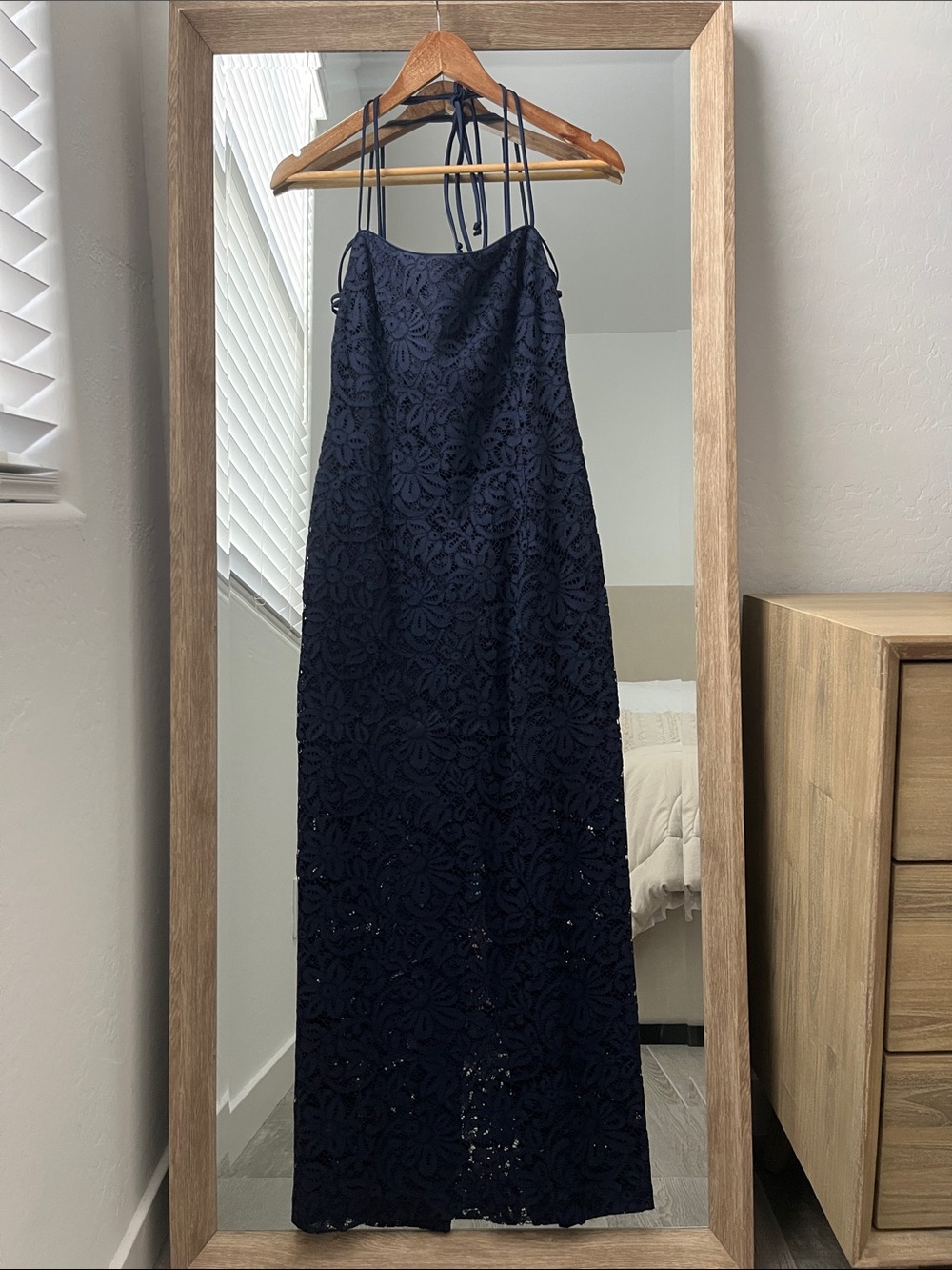 Vintage Nicole Miller New York City Navy Lace Slip Dress Size 6 NWT Style 56502